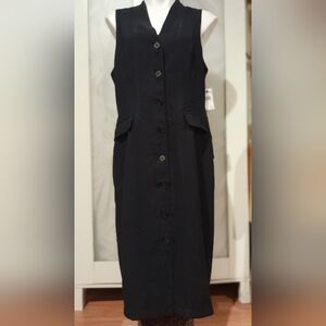 NWT - Maggy London- Sophisticated Sleeveless Button-Down Blazer Dress, Size 14